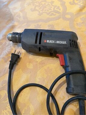Black & Decker Black and Red Corded Power Drill